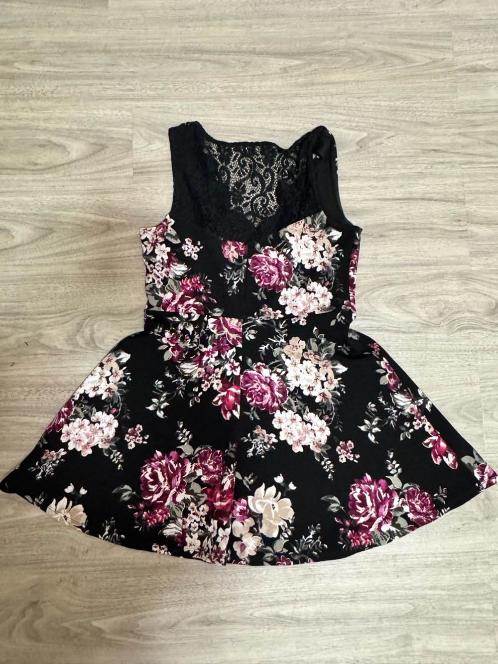 Three Hearts Black Lace backed dress with scalloped front - Picture 5 of 5